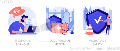 Image of Employee health abstract concept vector illustrations.