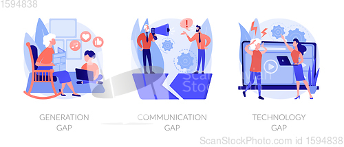 Image of People diversity abstract concept vector illustrations.