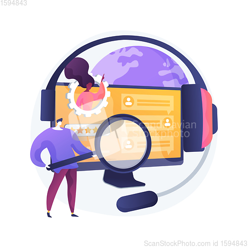 Image of Customer self-service abstract concept vector illustration.