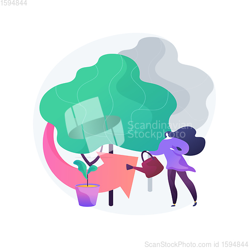 Image of Reforestation abstract concept vector illustration.