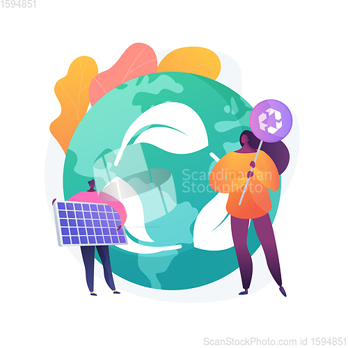 Image of Resources protection abstract concept vector illustration.