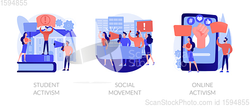 Image of Political and social change abstract concept vector illustrations.