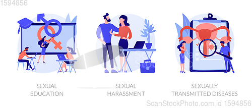 Image of Sexual behavior abstract concept vector illustrations.