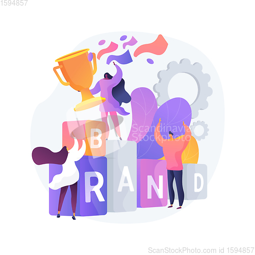 Image of Branded competition abstract concept vector illustration.