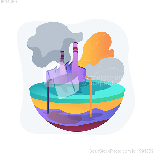 Image of Groundwater pollution abstract concept vector illustration.