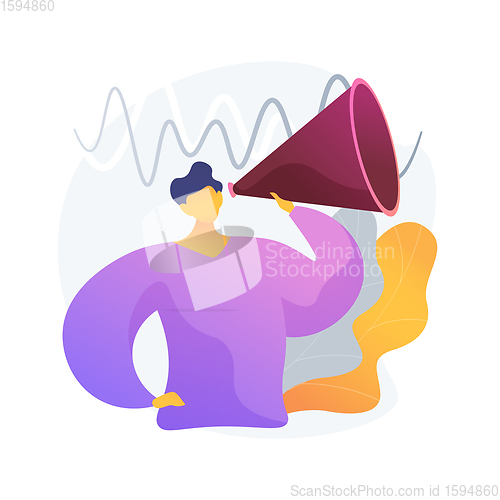 Image of Climate data share and use abstract concept vector illustration.