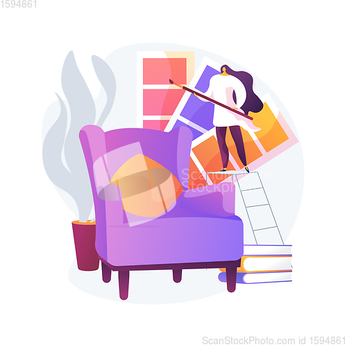 Image of Interior design abstract concept vector illustration.