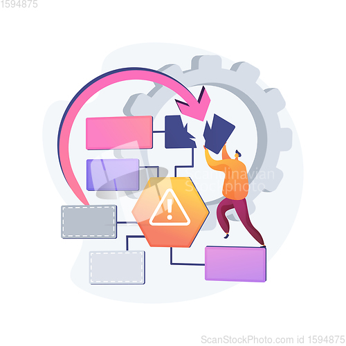 Image of Business continuity and disaster recovery abstract concept vector illustration.