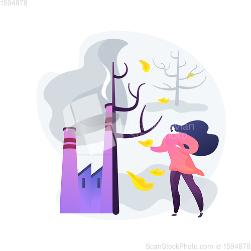 Image of Deforestation abstract concept vector illustration.