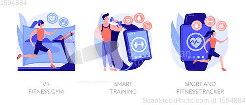Image of Smart personal training technologies abstract concept vector illustrations.