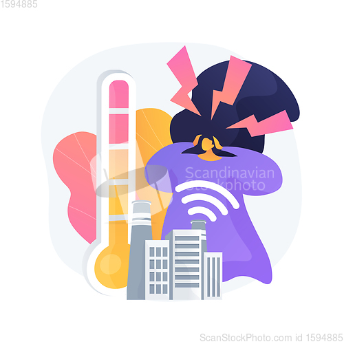 Image of High stress levels abstract concept vector illustration.