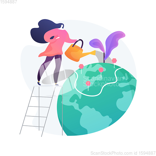 Image of Lands conservation abstract concept vector illustration.