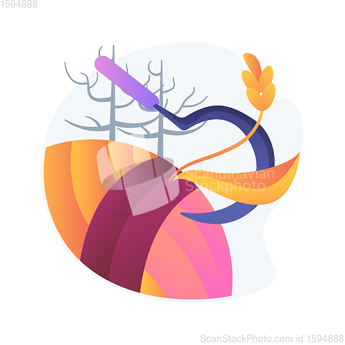 Image of Global land use abstract concept vector illustration.