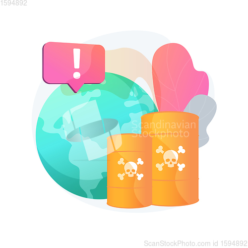 Image of Chemical pollution abstract concept vector illustration.