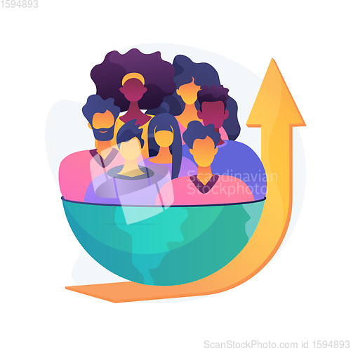 Image of Population growth abstract concept vector illustration.