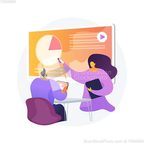 Image of Digital presentation abstract concept vector illustration.