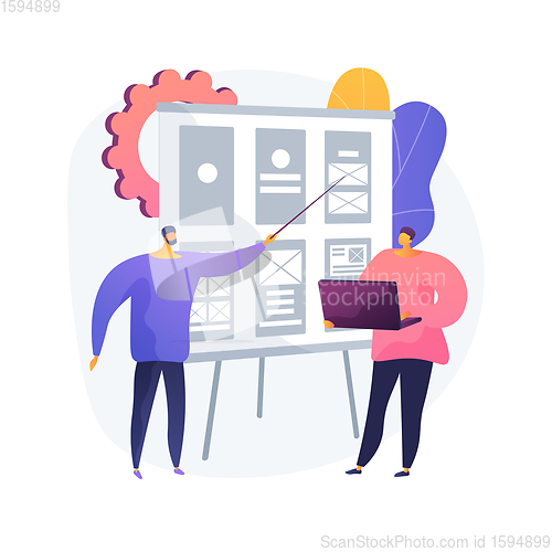 Image of Wireframe abstract concept vector illustration.