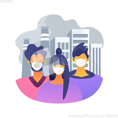 Image of Air pollution abstract concept vector illustration.