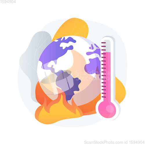 Image of Global warming abstract concept vector illustration.