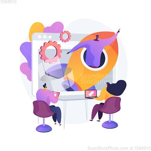 Image of StartUp abstract concept vector illustration.