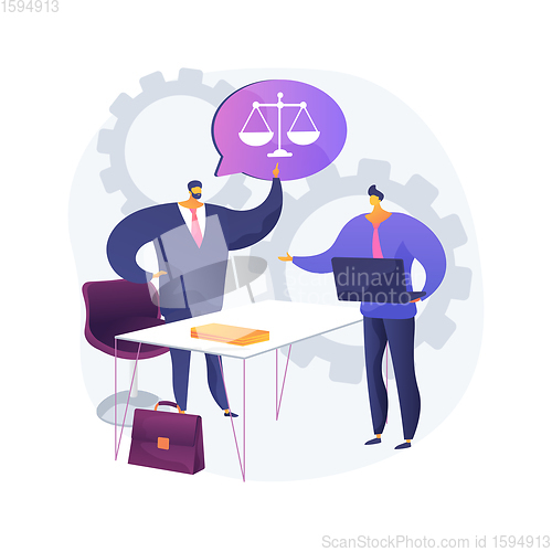 Image of Paralegal services abstract concept vector illustration.