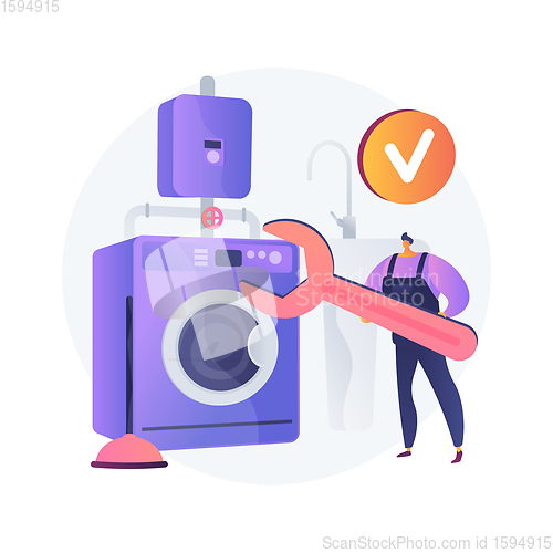 Image of Plumber services abstract concept vector illustration.