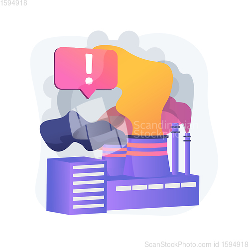 Image of Industrial pollution abstract concept vector illustration.