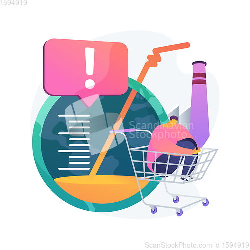 Image of Overconsumption abstract concept vector illustration.