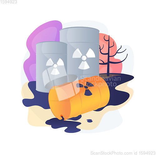 Image of Radioactive pollution abstract concept vector illustration.