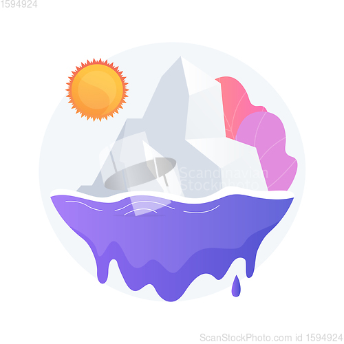 Image of Melting glaciers abstract concept vector illustration.