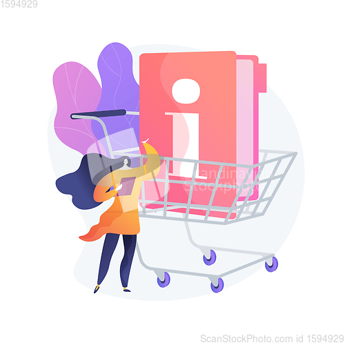 Image of Consumer information abstract concept vector illustration.