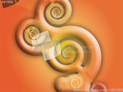 Image of Abstract swirly floral grunge illustration