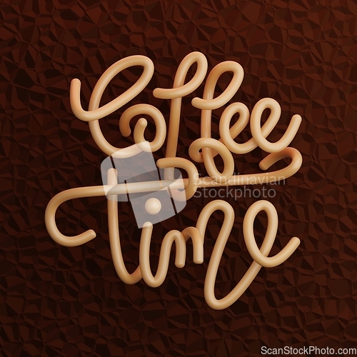 Image of "Coffee time" 3D typography