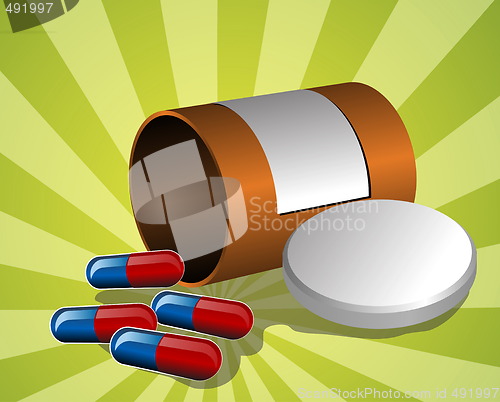 Image of Illustration of open pillbox with pills