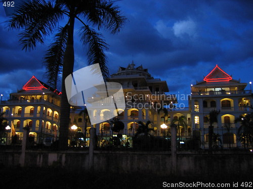 Image of Alighted night. Laos