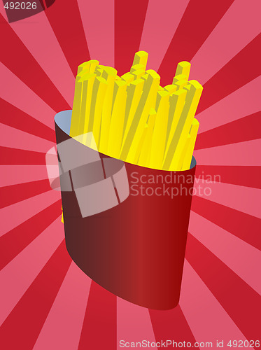 Image of French fries illustration