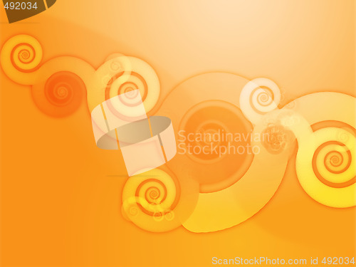 Image of Abstract swirly floral grunge illustration