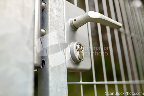 Image of close up of door lock and handle