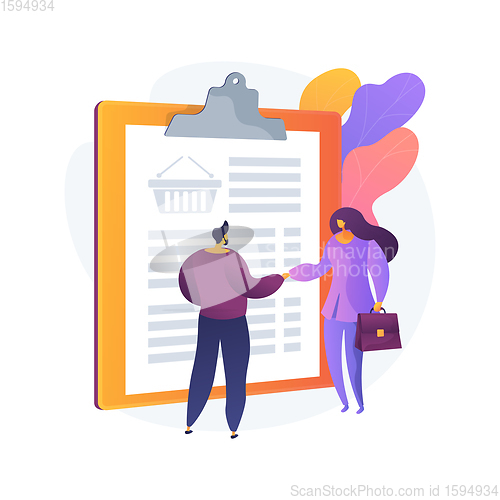 Image of Sales representative abstract concept vector illustration.