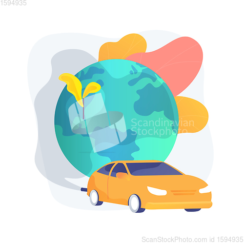 Image of Motor vehicle pollution abstract concept vector illustration.