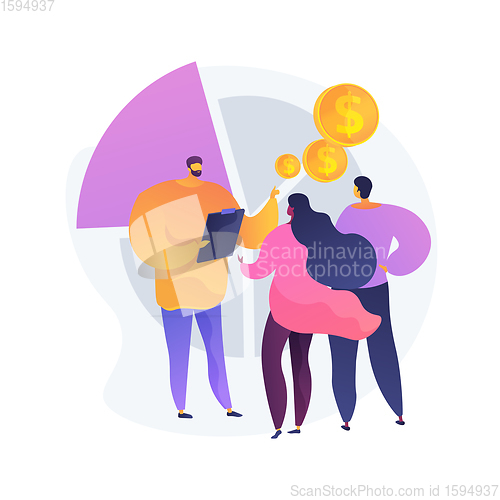 Image of Consultative selling abstract concept vector illustration.