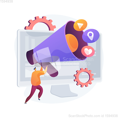 Image of Online marketing abstract concept vector illustration.