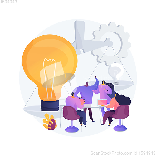 Image of Brainstorming abstract concept vector illustration.