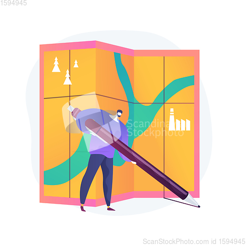 Image of Area management abstract concept vector illustration.