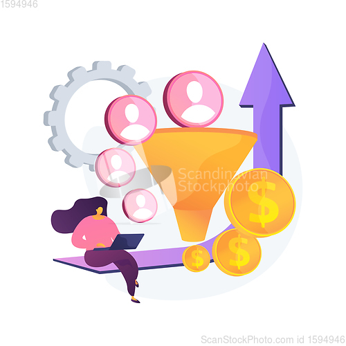 Image of Conversion rate optimization abstract concept vector illustration.