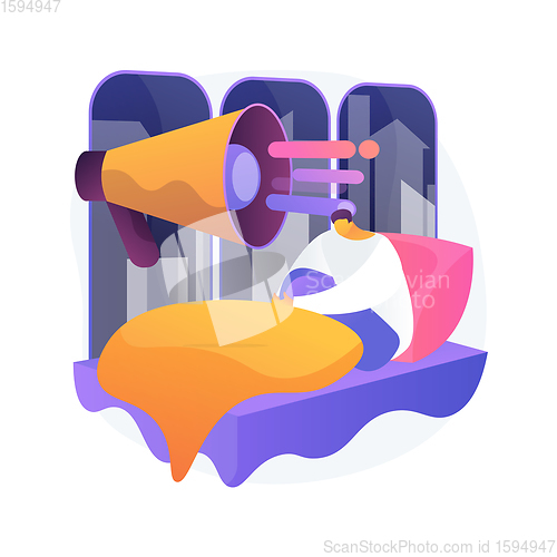 Image of Sleep disturbances abstract concept vector illustration.