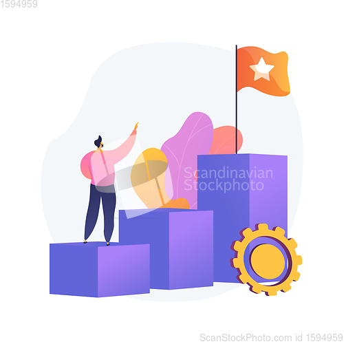 Image of Ambition abstract concept vector illustration.