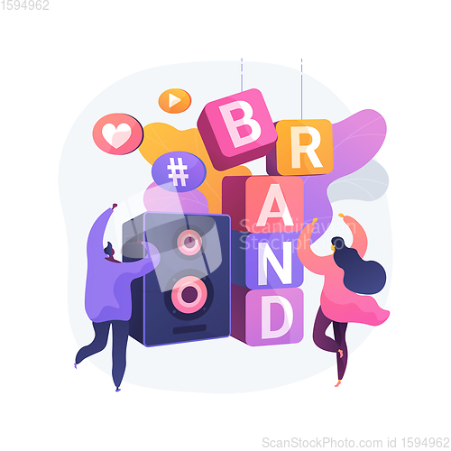 Image of Brand event abstract concept vector illustration.