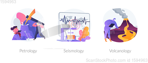 Image of Geology science abstract concept vector illustrations.