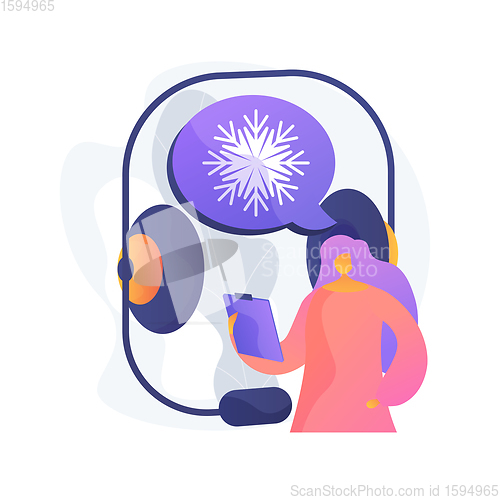 Image of Cold calling abstract concept vector illustration.